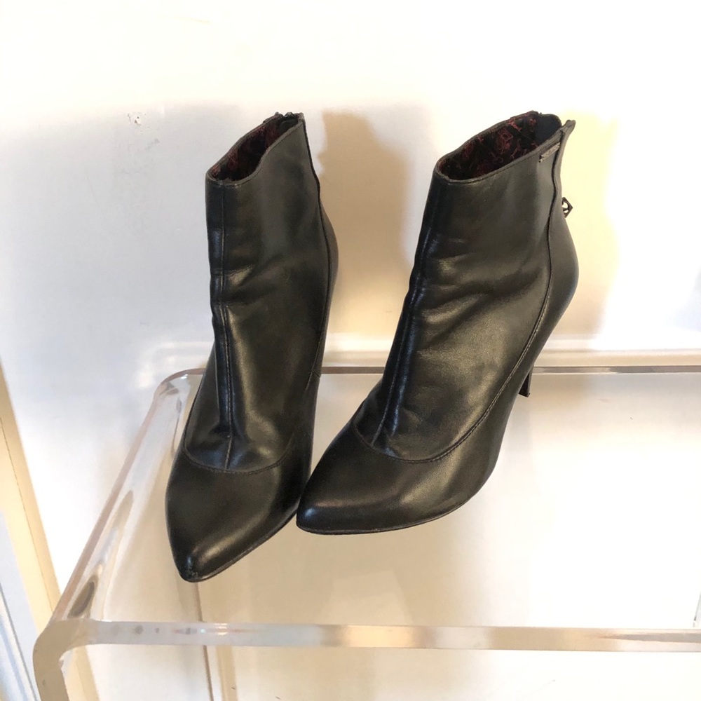DIESEL Black Leather Heeled Boots